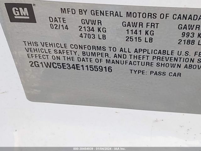 2G1WC5E34E1155916 Chevrolet Impala Limited Ltz