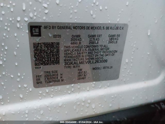 3GKALMEV0LL263009 GMC Terrain Fwd Sle