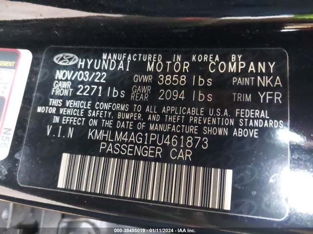 Hyundai ELANTRA SEL 2023 KMHLM4AG1PU461873 Image 9