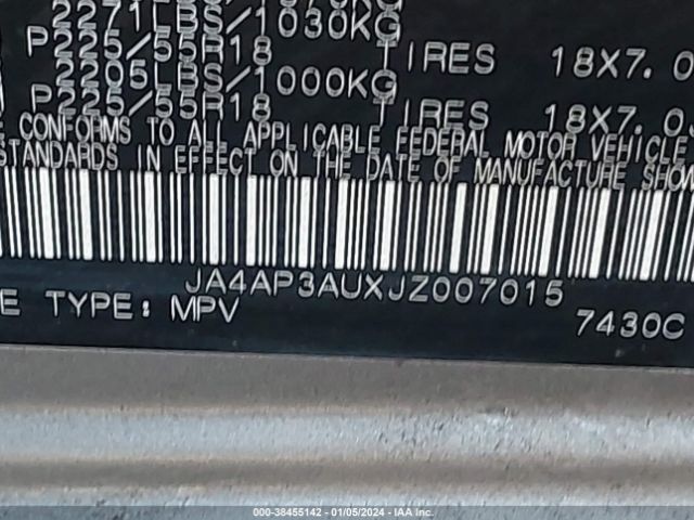 JA4AP3AUXJZ007015 Mitsubishi Outlander Sport 2.0 Es