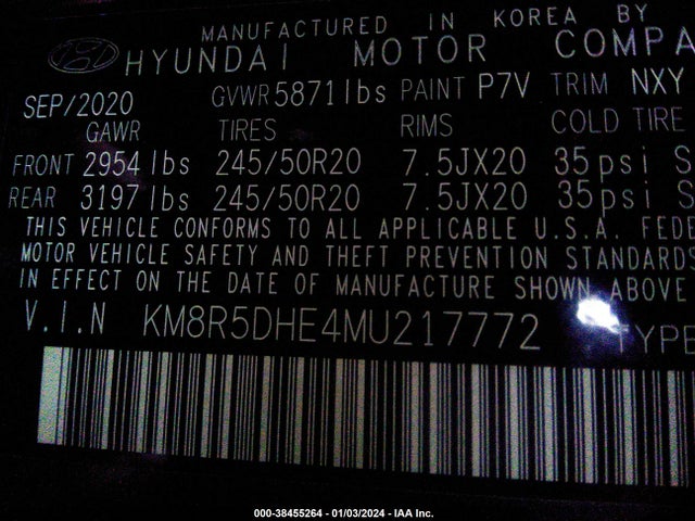 Hyundai Palisade Limited 2021 KM8R5DHE4MU217772 Image 9