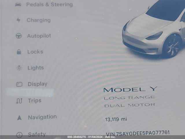 7SAYGDEE5PA077761 Tesla Model Y Awd/long Range Dual Motor All-wheel Drive