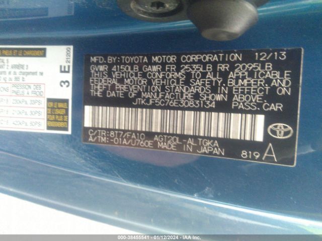 JTKJF5C76E3083134 Scion TC