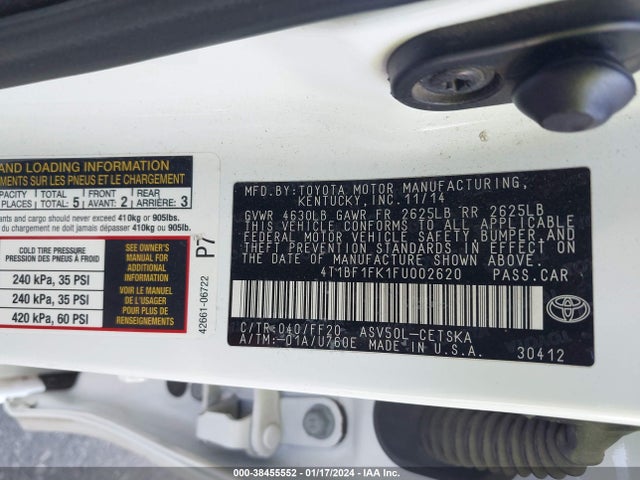 Toyota 2ar-fe 2015 4T1BF1FK1FU002620 Image 22