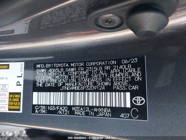 Toyota COROLLA SE 2023 JTND4MBE6P3209124 Image 9