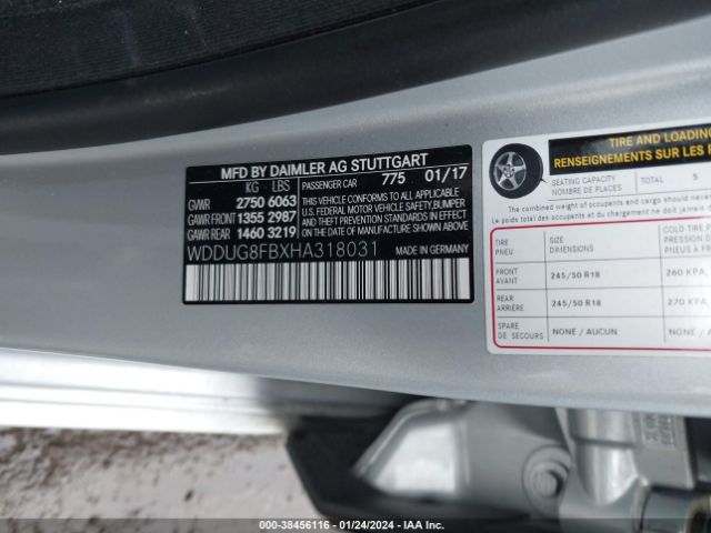 WDDUG8FBXHA318031 Mercedes-Benz S 550 4matic