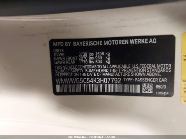 2019 MINI CONVERTIBLE WMWWG5C54K3H07792 Photo 8