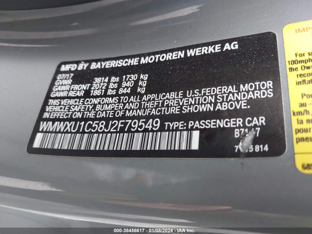 2018 MINI HARDTOP WMWXU1C58J2F79549 Photo 8