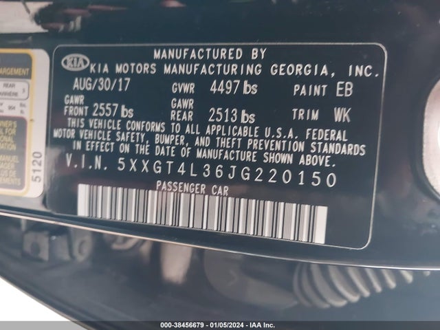 KIA Optima Lx 2018 5XXGT4L36JG220150 Image 9