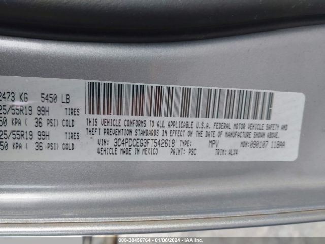 3C4PDCEG3FT542618 Dodge Journey R/t