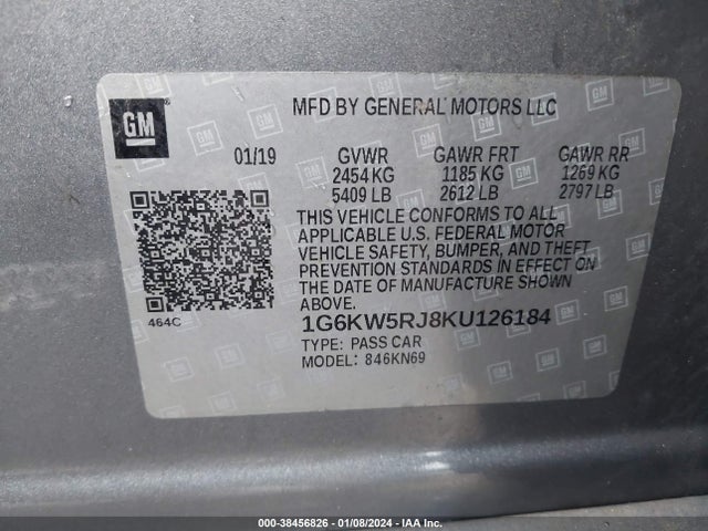 2019 CADILLAC CT6-V 1G6KW5RJ8KU126184 Photo 8