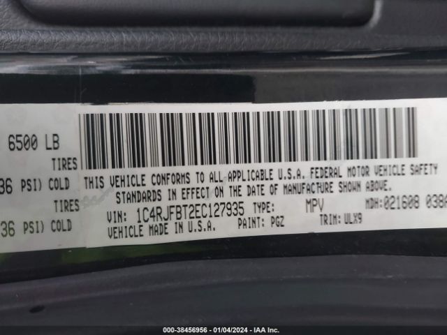 1C4RJFBT2EC127935 Jeep Grand Cherokee Limited