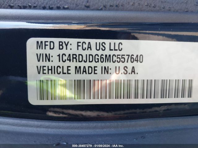 1C4RDJDG6MC557640 Dodge Durango Gt Plus Awd