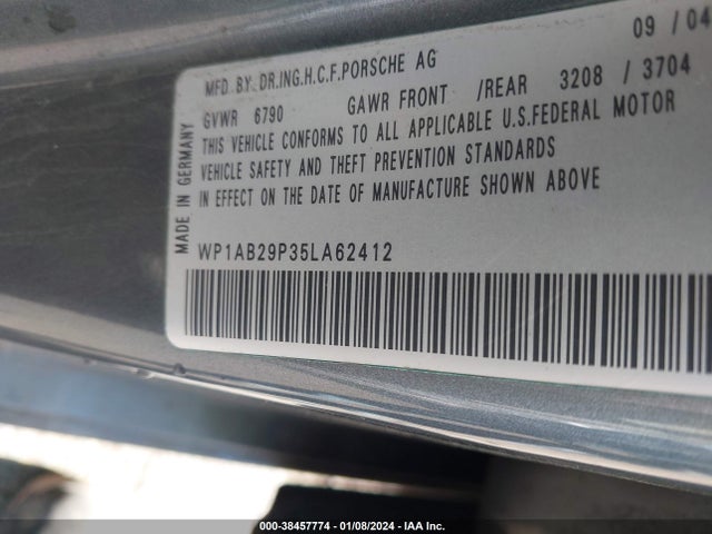 2005 PORSCHE CAYENNE WP1AB29P35LA62412 Photo 8