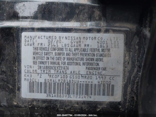 Nissan Sentra Sr Xtronic Cvt 2020 3N1AB8DV3LY231474 Image 9