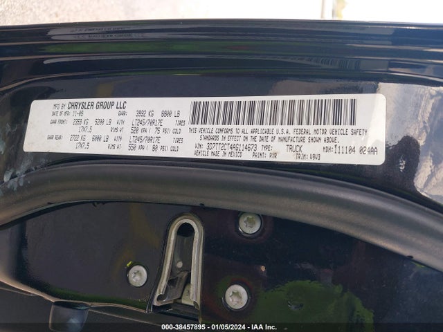 2010 DODGE RAM 2500 ST VIN: 3D7TT2CT4AG114673