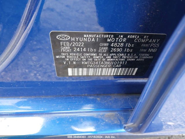 Genesis G70 2.0t Awd 2022 KMTG34TA3NU101911 Image 9