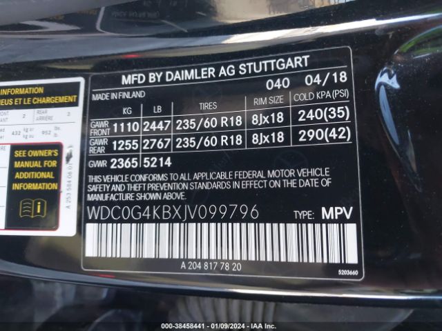 WDC0G4KBXJV099796 Mercedes-Benz Glc 300 4matic