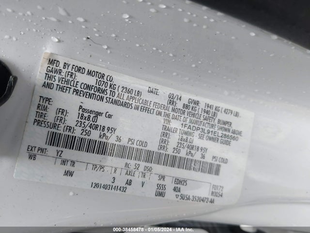 Ford FOCUS ST 2014 1FADP3L91EL286560 Image 9