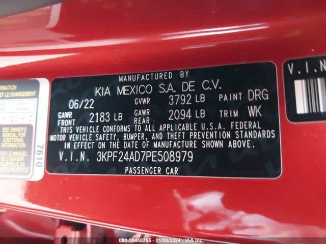 KIA Forte Lxs 2023 3KPF24AD7PE508979 Image 9
