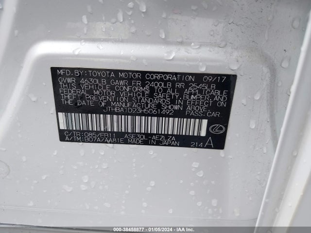 JTHBA1D23H5061492 Lexus IS 200T