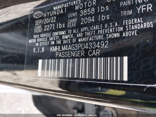Hyundai ELANTRA SEL 2023 KMHLM4AG3PU433492 Image 9