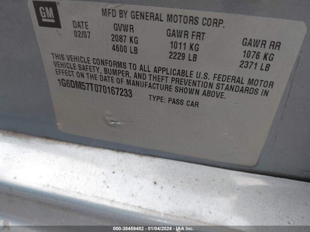 2007 CADILLAC CTS 1G6DM57T070167233 Photo 8