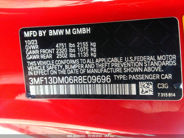 BMW M2 Base (m6) 2024 3MF13DM06R8E09696 Image 9
