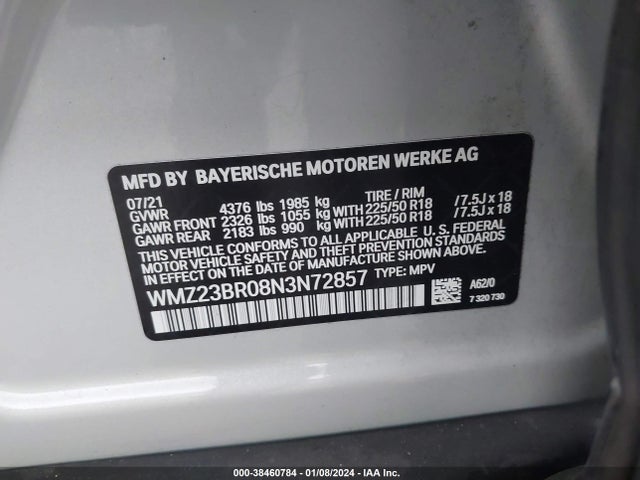2022 MINI COUNTRYMAN WMZ23BR08N3N72857 Photo 8
