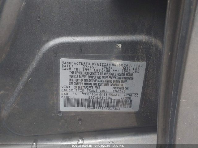 3N1AB7AP2FY317363 Nissan SENTRA SR