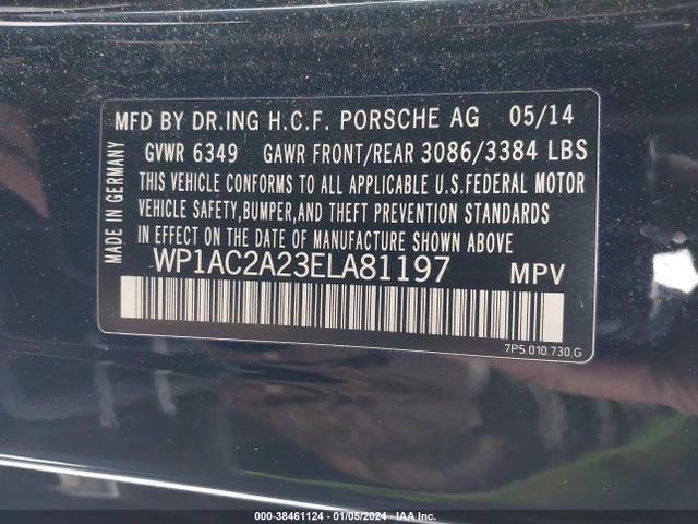 2014 PORSCHE CAYENNE WP1AC2A23ELA81197 Photo 8