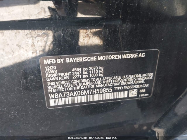 BMW 228i Gran Coupe Xdrive 2021 WBA73AK06M7H59855 Image 9