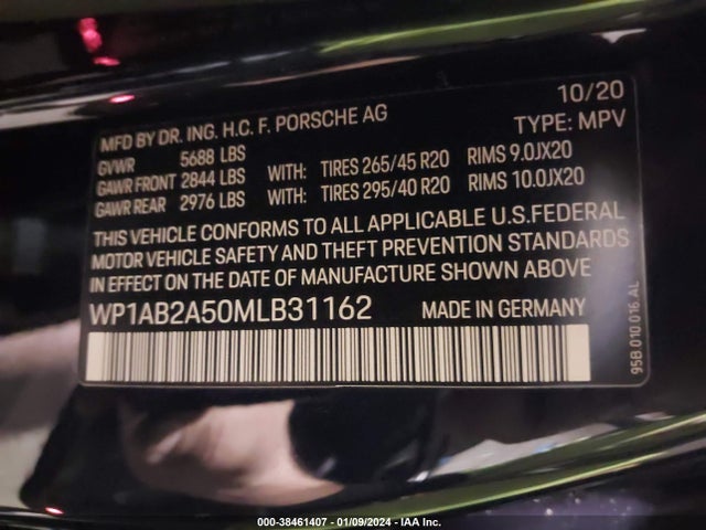 2021 PORSCHE MACAN WP1AB2A50MLB31162 Photo 8