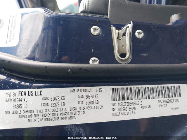 Dodge DART SXT 2015 1C3CDFBB5FD251315 Image 9