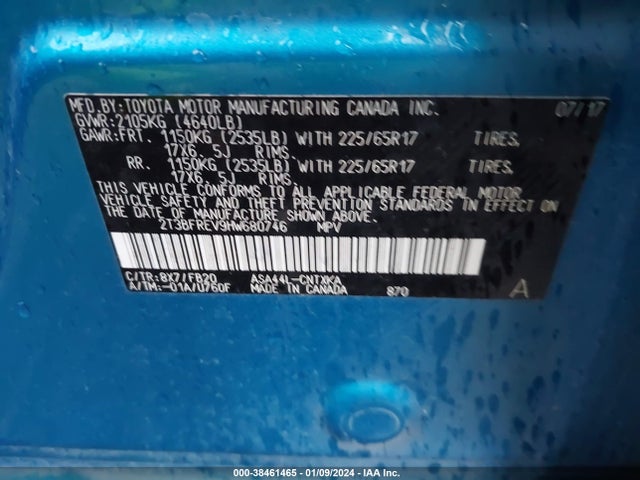 Toyota RAV4 LE 2017 2T3BFREV9HW680746 Image 9