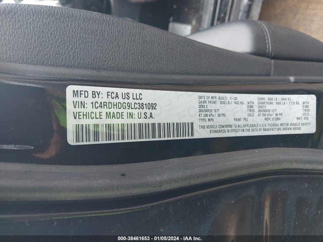 Dodge Durango Gt Rwd 2020 1C4RDHDG9LC381092 Image 9