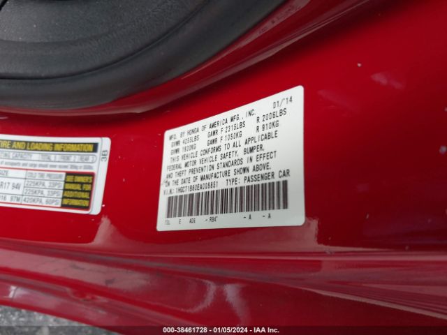 1HGCT1B80EA006851 Honda Accord Ex-l