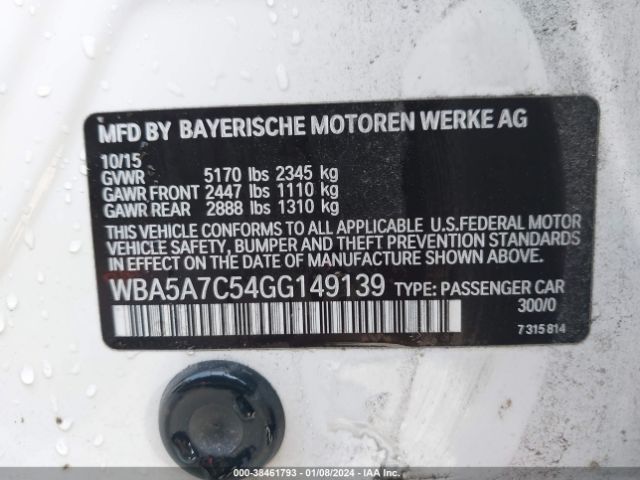 WBA5A7C54GG149139 BMW 528i Xdrive