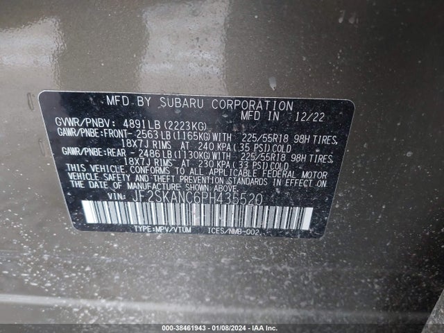 Subaru Forester Limited 2023 JF2SKANC6PH435520 Image 9