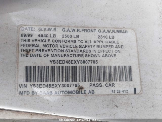 2000 SAAB 9-5 YS3ED48EXY3007705 Photo 8