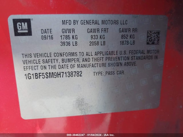 Chevrolet Cruze Premier Auto 2017 1G1BF5SM9H7138782 Image 9