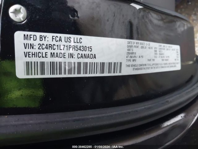2C4RC1L71PR543015 Chrysler Pacifica Hybrid Touring L