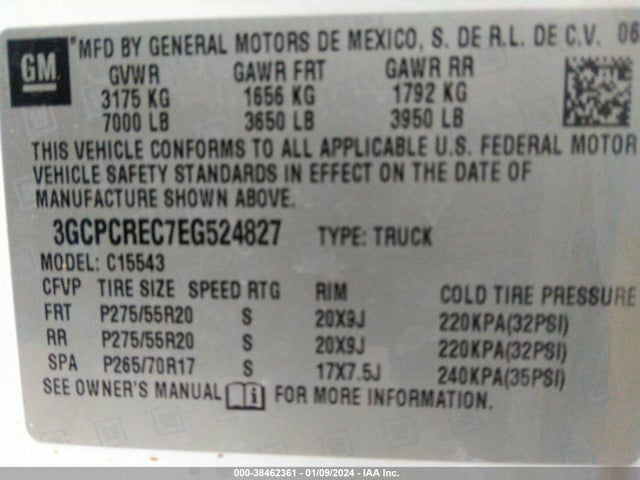 Chevrolet Silverado 1500 1lt 2014 3GCPCREC7EG524827 Image 9
