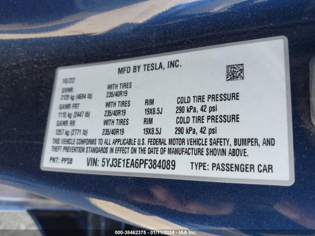 2023 TESLA MODEL 3 5YJ3E1EA6PF384089 Photo 8