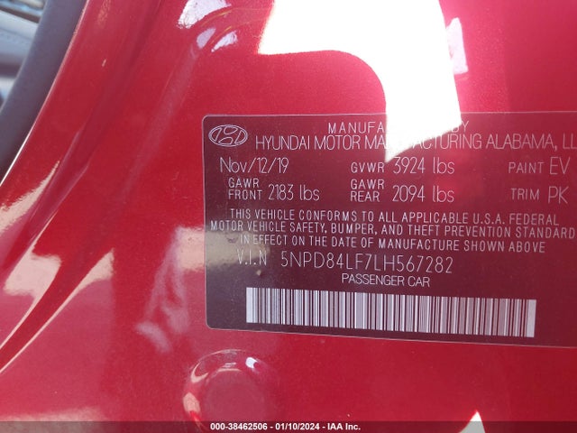 Hyundai ELANTRA SEL 2020 5NPD84LF7LH567282 Image 9