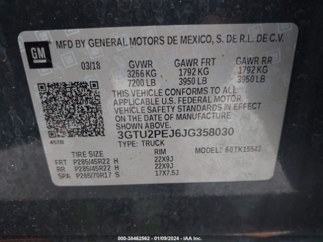 3GTU2PEJ6JG358030 GMC Sierra 1500 Denali