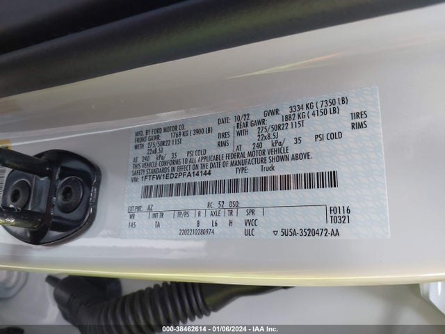 Ford F-150 Limited 2023 1FTFW1ED2PFA14144 Image 9