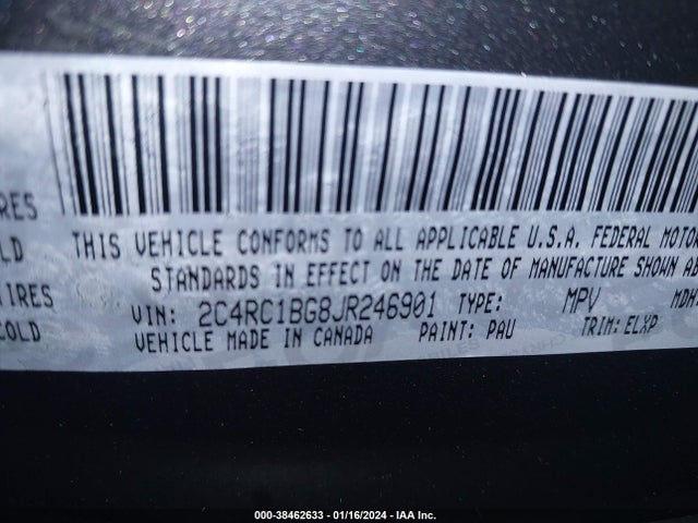 Chrysler Pacifica Touring L 2018 2C4RC1BG8JR246901 Image 9