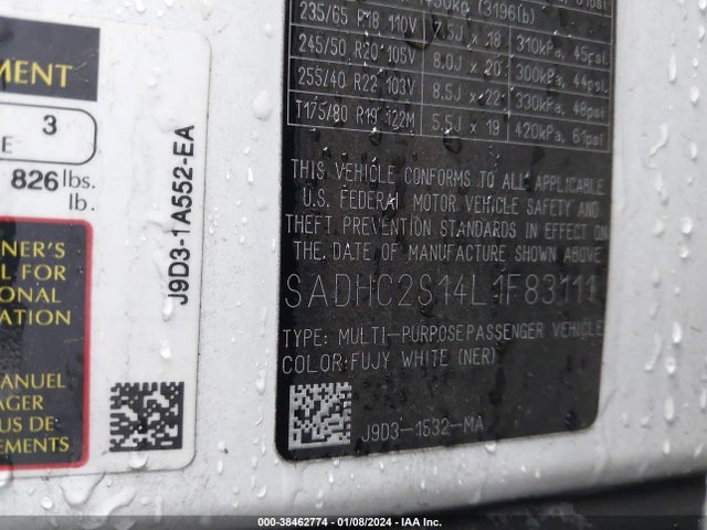 2020 JAGUAR I-PACE SADHC2S14L1F83111 Photo 8