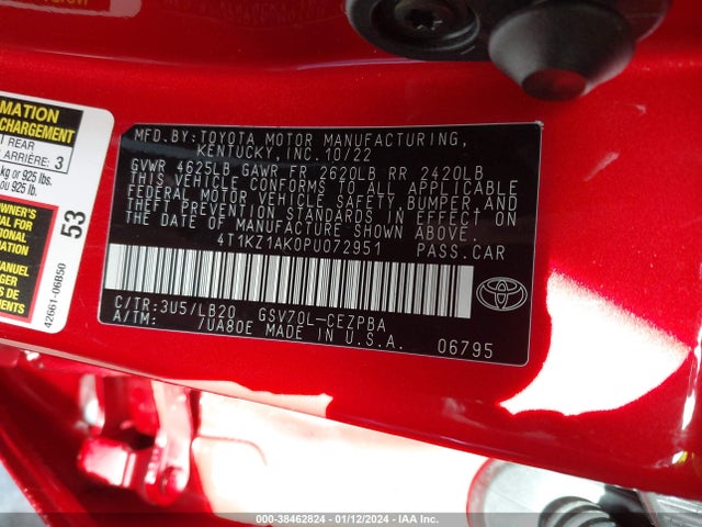 Toyota Camry Xse V6 2023 4T1KZ1AK0PU072951 Image 9